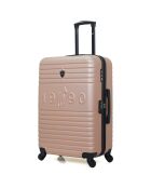 3 Valises 4 roues simples Fred-A 50/60/70 cm rose doré