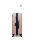 3 Valises 4 roues simples Fred-A 50/60/70 cm rose doré