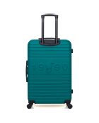 Valise Moyen Séjour 4 roues simples Fred-A 60 cm bleu paon