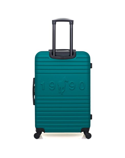 Valise Moyen Séjour 4 roues simples Fred-A 60 cm bleu paon