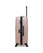 Valise Moyen Séjour 4 roues simples Fred-A 60 cm rose doré
