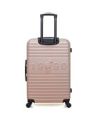 Valise Moyen Séjour 4 roues simples Fred-A 60 cm rose doré