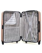 Valise Moyen Séjour 4 roues simples Fred-A 60 cm rose doré
