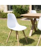 2 Chaises blanches - 46x54x83.5 cm