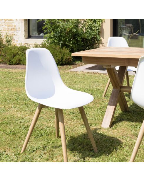 2 sillas blancas - 46x54x83,5 cm