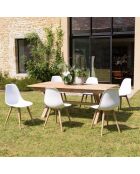 2 Chaises blanches - 46x54x83.5 cm