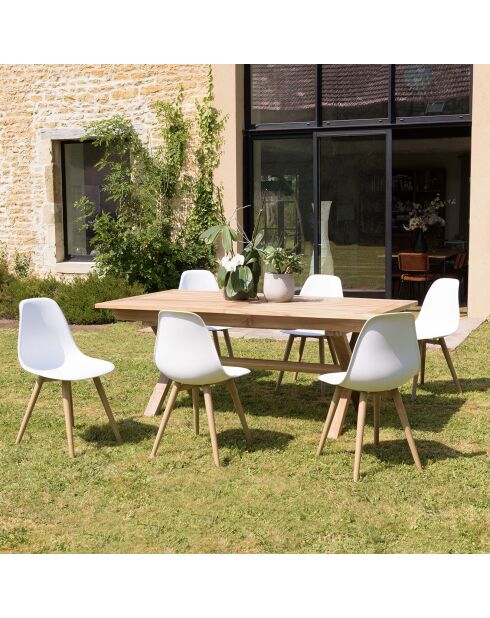 2 sillas blancas - 46x54x83,5 cm