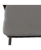 2 Chaises rotin synthétique noires - 56x62x78 cm