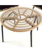 Set de jardín para 2 personas beige/negro