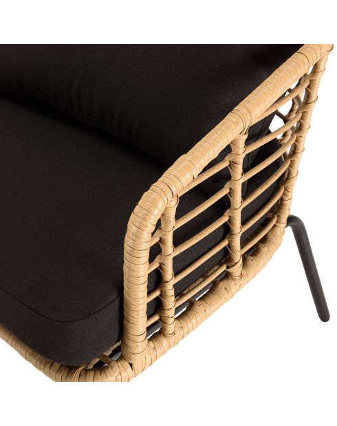 Set de jardín para 2 personas beige/negro