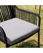 2 Fauteuils cordage noirs - 55x62x81 cm
