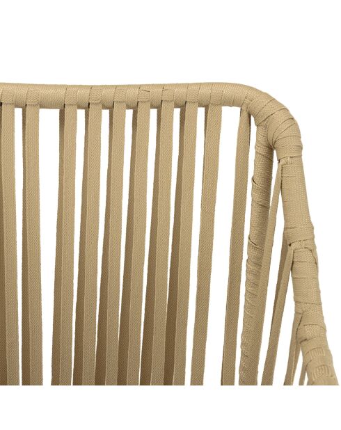 2 Fauteuils cordage noirs - 55x62x81 cm