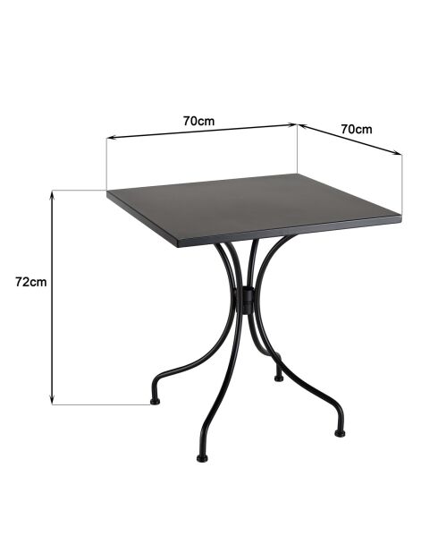 Set da giardino per 2 persone naturale/nero