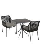 Ensemble de jardin 2 personnes gris/noir