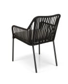 Ensemble de jardin 2 personnes gris/noir