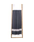 Fouta Famiglia XXL St Tropez Rayure Classique bleu jean - 200x200 cm