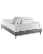 Vierundzwanzig weiß/grauer Schlafsack - 140x200 cm