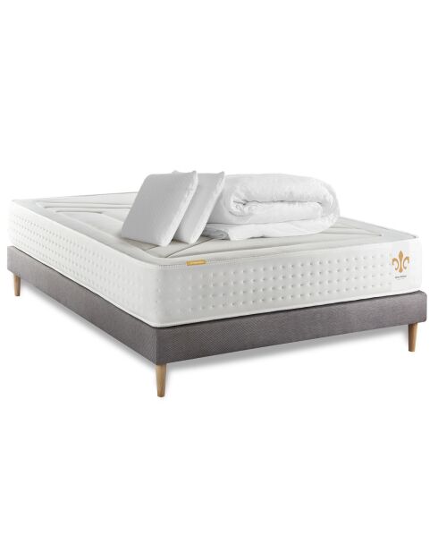 Vierundzwanzig weiß/grauer Schlafsack - 140x200 cm