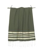 Hamptons Lurex Honeycomb Fouta khaki/goldgrün - 100x200 cm