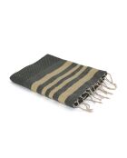 Hamptons Lurex Honeycomb Fouta khaki/goldgrün - 100x200 cm