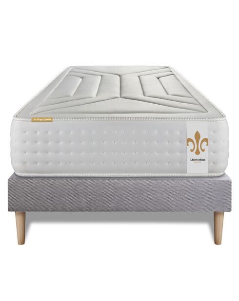 Twenty-Four Matratzen+Boxspring-Set weiß/grau - 90x190 cm