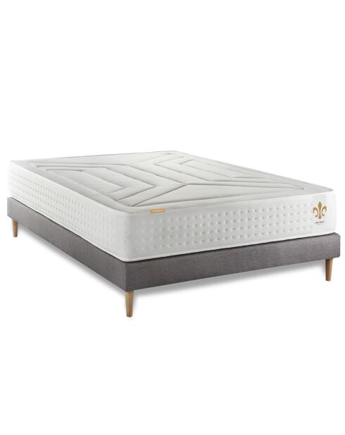 Twenty-Four Matratze in Weiß/Grau mit Boxspring-Set, 140 x 200 cm