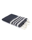 Fouta Hamptons Lurex blau/silberne Wabe - 100x200 cm