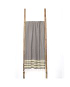 Fouta Famiglia XXL Hamptons Honeycomb taupe/gold - 200x200 cm