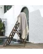 Fouta Famiglia XXL Hamptons Honeycomb taupe/gold - 200x200 cm