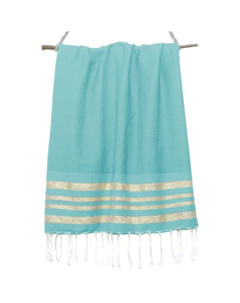 Hamptons Honeycomb Fouta, türkis, 100 x 200 cm