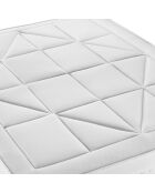 Achtentwintig grijs/witte matras + boxspringset - 140x190 cm