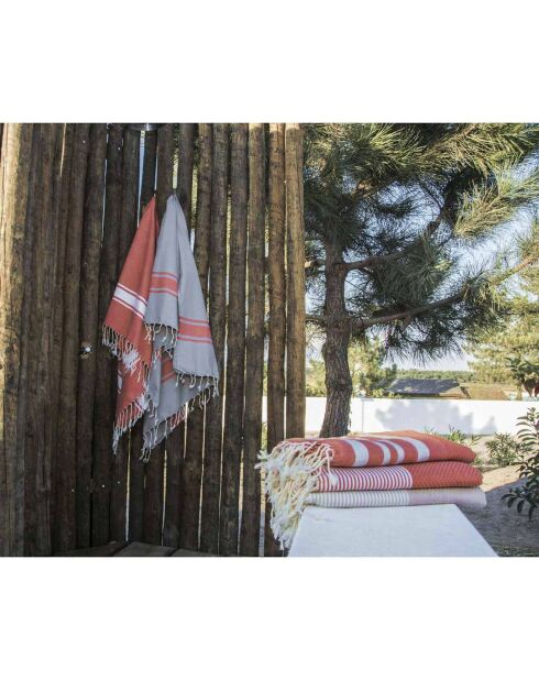 St Tropez Traditionele Fouta Terracotta - 100x200 cm