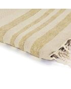 Fouta a nido d'ape Hamptons beige - 100x200 cm