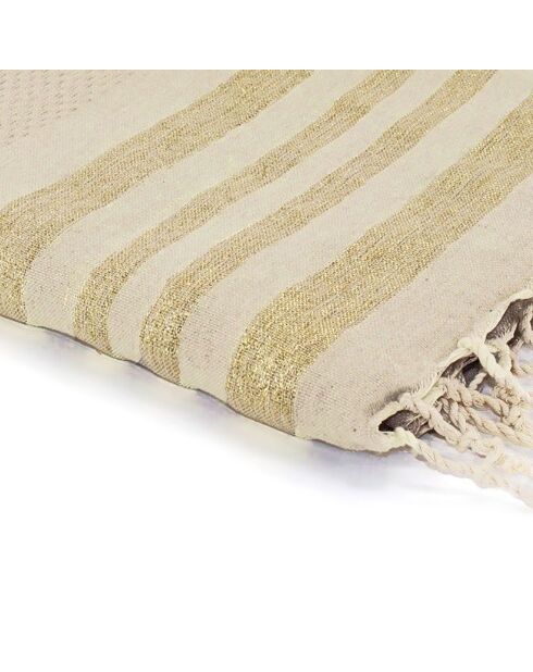 Fouta a nido d'ape Hamptons beige - 100x200 cm