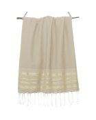 Fouta a nido d'ape Hamptons beige - 100x200 cm