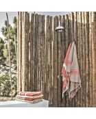 St Tropez Traditionelles Fouta, 100 x 200 cm, Taupe/Terrakotta