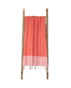 Fouta Famiglia XXL Ibiza a nido d'ape Corallo Arancio - 200x200 cm