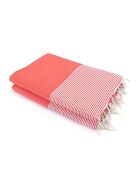 Fouta Famiglia XXL Ibiza a nido d'ape Corallo Arancio - 200x200 cm