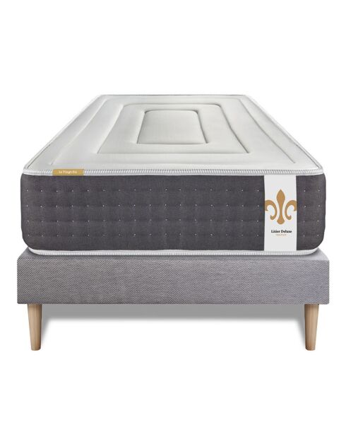 Twenty-Six Matratzen+Boxspring-Set grau/weiß - 90x190 cm