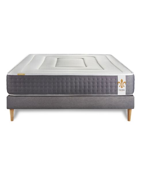 Twenty-Six Matratzen+Boxspring-Set grau/weiß - 140x190 cm