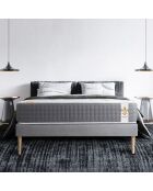 Twenty-Six Matratzen+Boxspring-Set grau/weiß - 200x200 cm