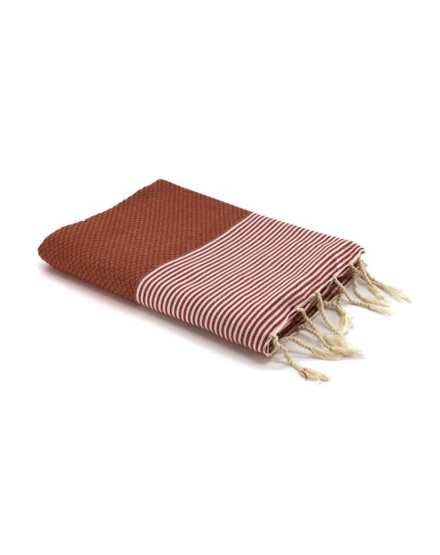 Ibiza Terracotta Honingraat Fouta - 100x200 cm