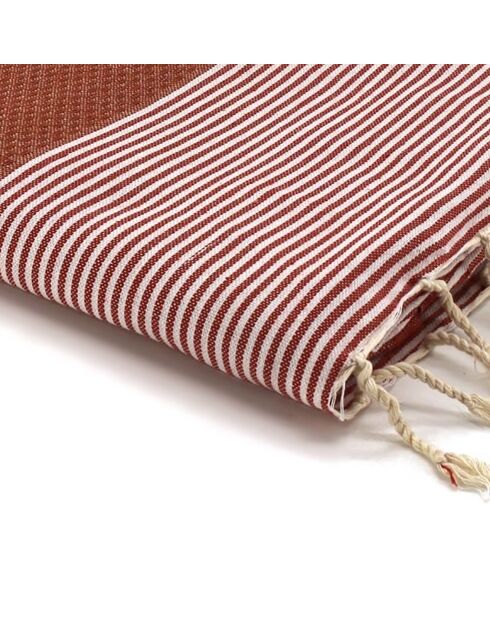 Ibiza Terracotta Honingraat Fouta - 100x200 cm