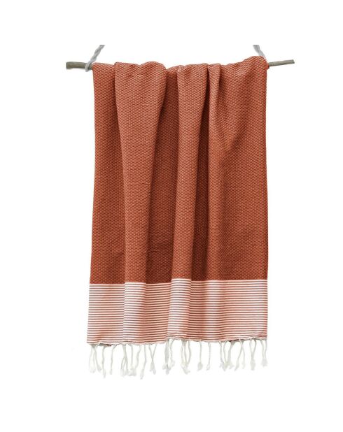 Ibiza Terracotta Honingraat Fouta - 100x200 cm