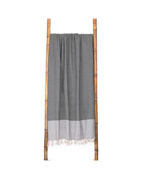 Fouta Famiglia XXL Ibiza Honeycomb mittelgrau - 200x200 cm