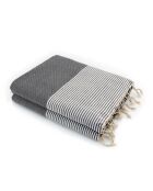 Fouta Famiglia XXL Ibiza Honeycomb mittelgrau - 200x200 cm
