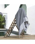 Fouta Famiglia XXL Ibiza Honeycomb mittelgrau - 200x200 cm