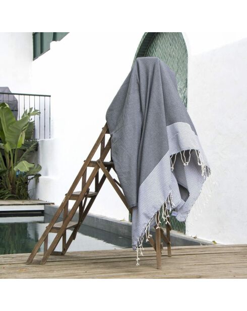 Fouta Famiglia XXL Ibiza Honeycomb mittelgrau - 200x200 cm
