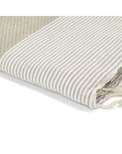 Fouta Ibiza Nido d'ape beige - 100x200 cm