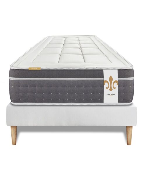 Materasso bianco Trente + set a molle - 90x190 cm